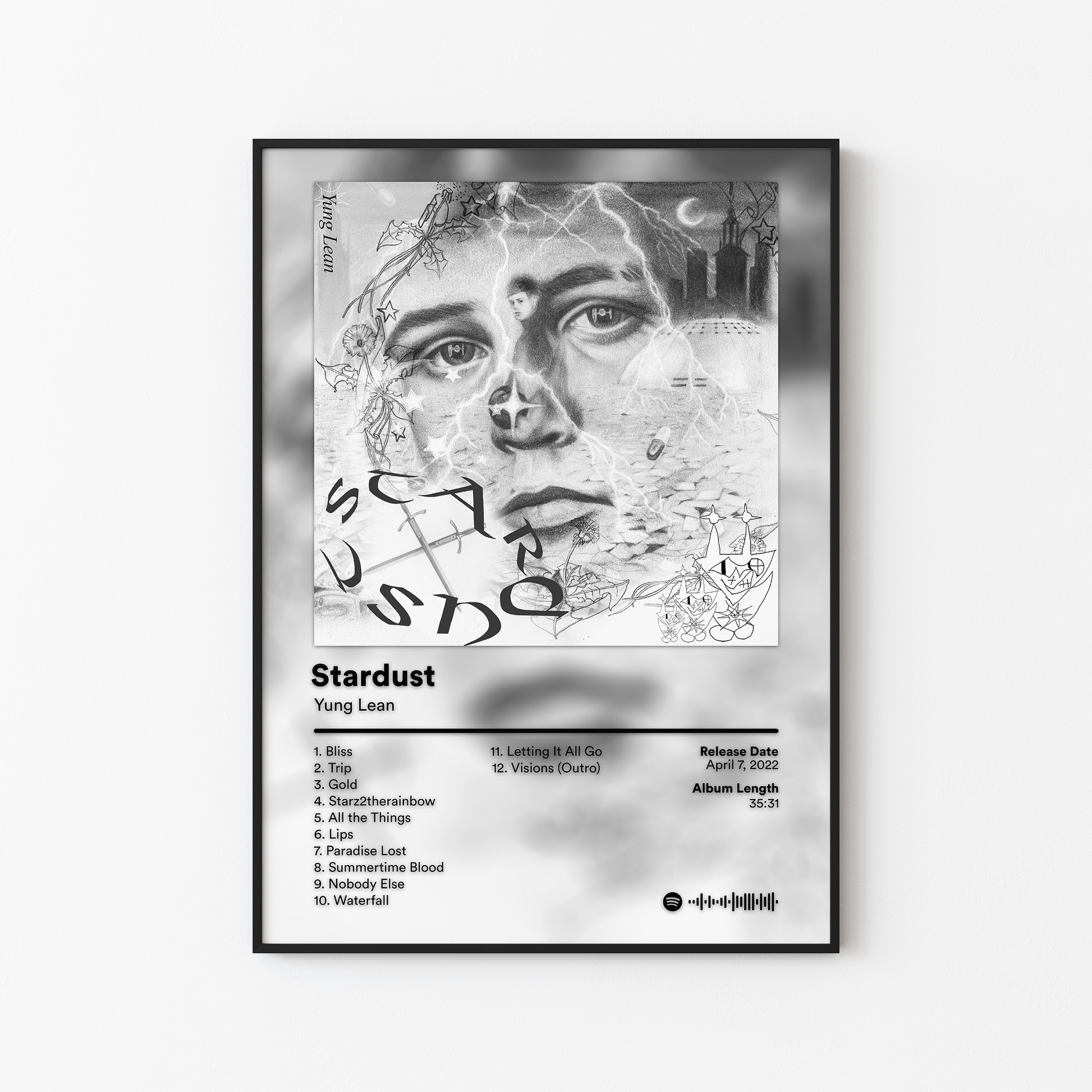 Yung Lean Stardust Album Poster