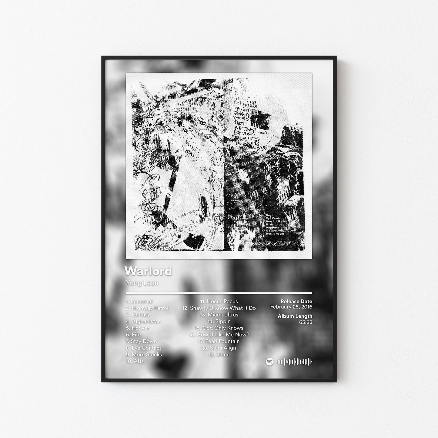 Yung Lean Warlord Album Poster