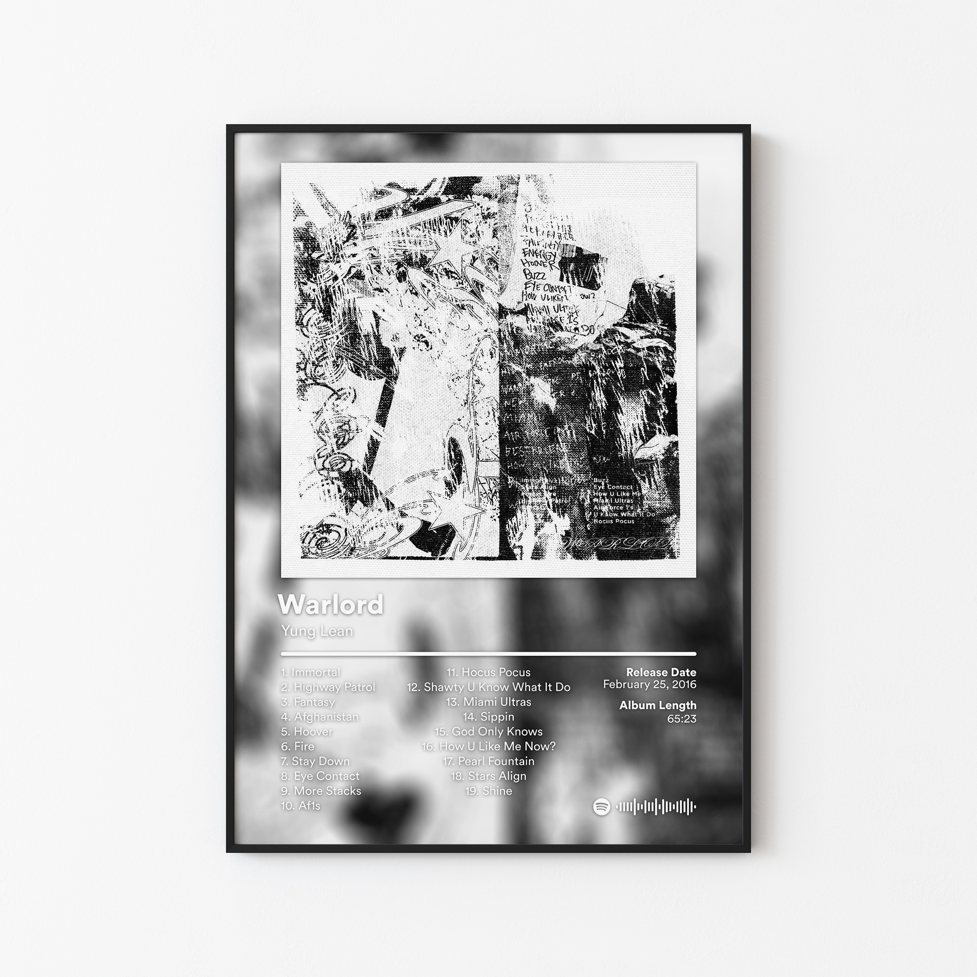 Yung Lean Warlord Album Poster