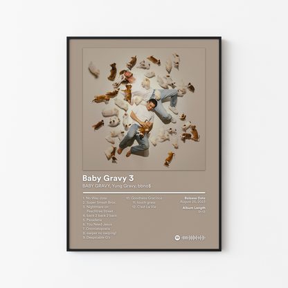 bbno$ Baby Gravy 3 Album Poster