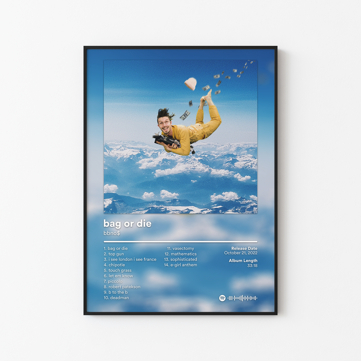 bbno$ bag or die Album Poster