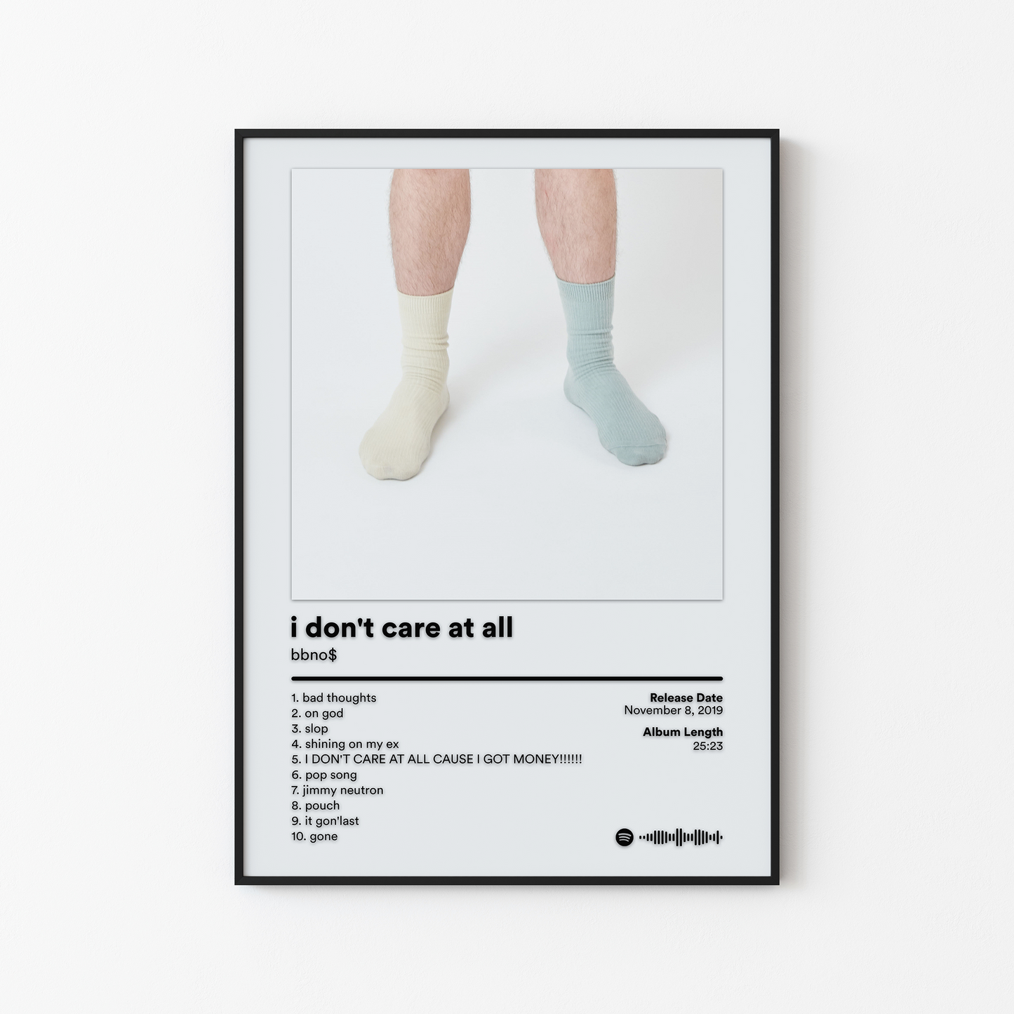 bbno$ i dont care at all Album Poster