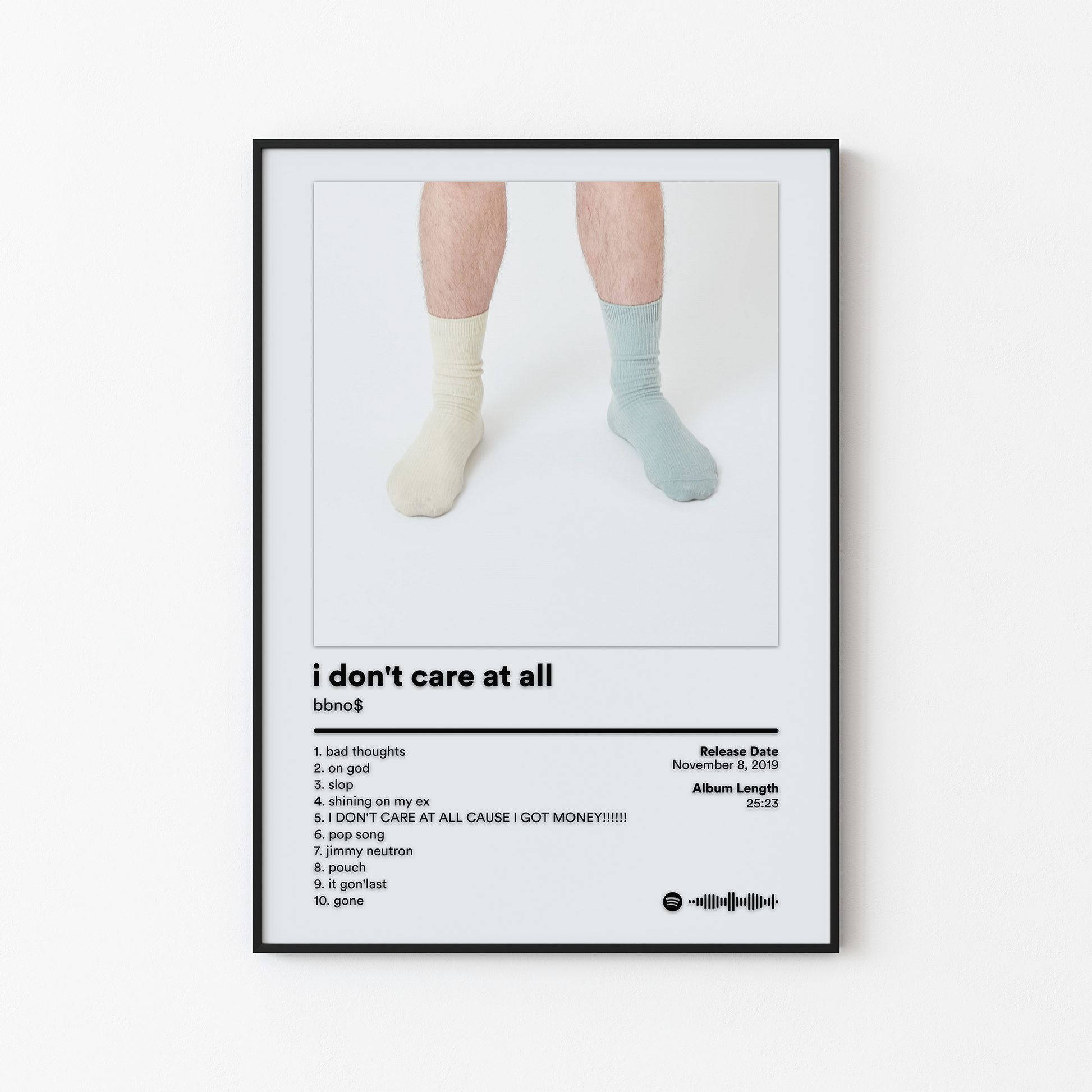 bbno$ i dont care at all Album Poster