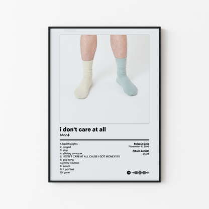 bbno$ i dont care at all Album Poster