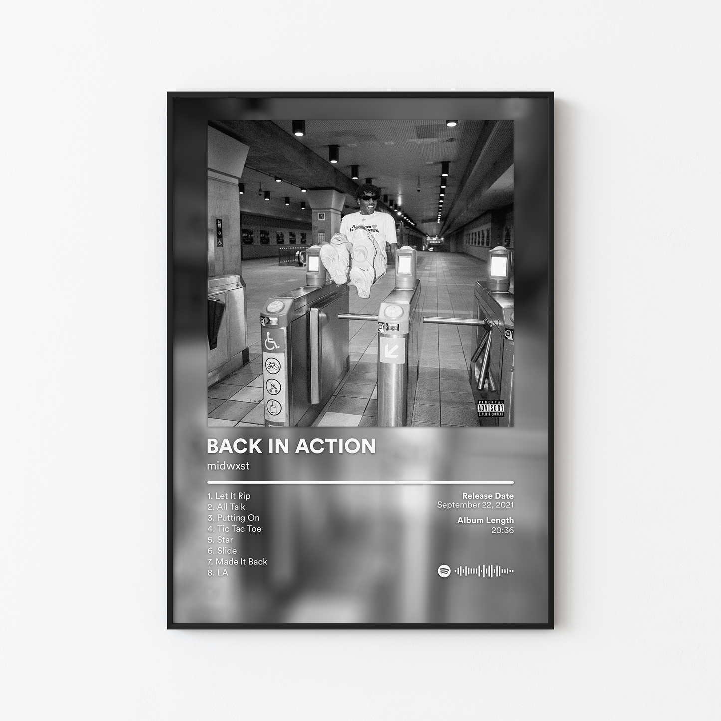 midwxst BACK IN ACTION Album Poster