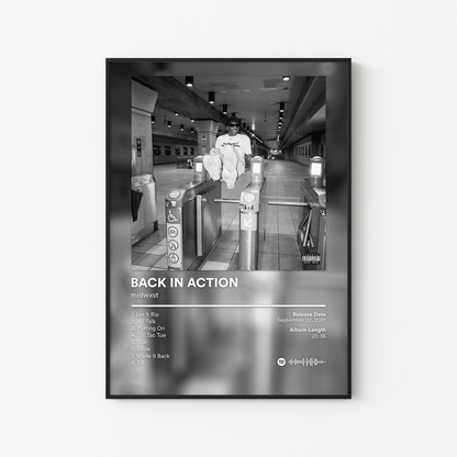 midwxst BACK IN ACTION Album Poster