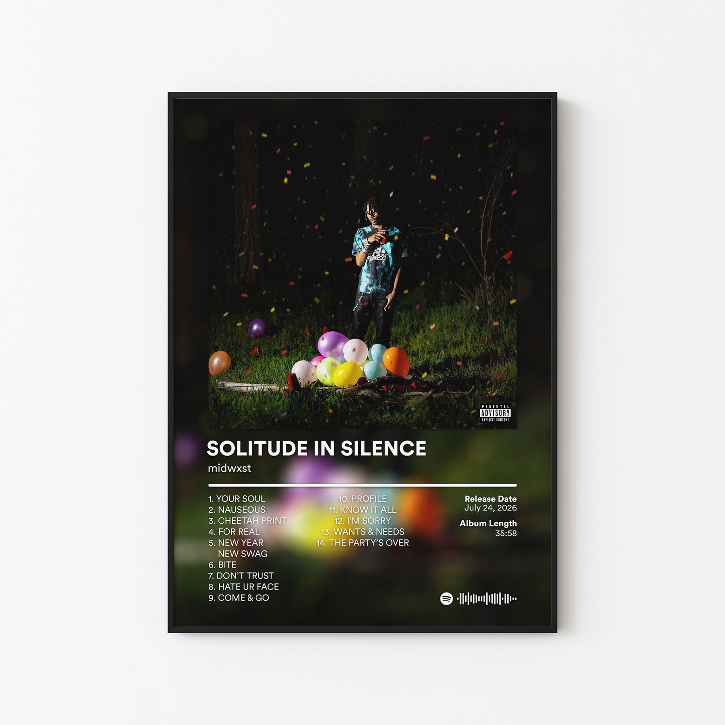 midwxst SOLITUDE IN SILENCE Album Poster