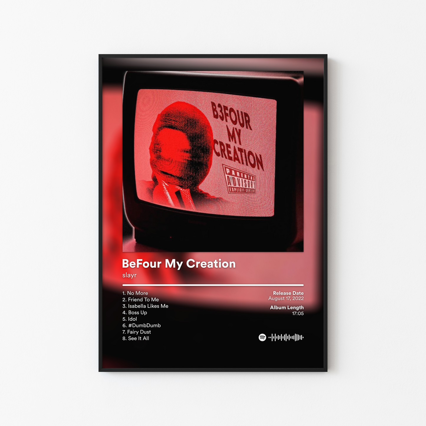 slayr BeFour My Creation Album Poster
